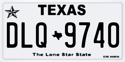 TX license plate DLQ9740
