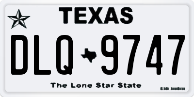 TX license plate DLQ9747