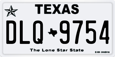 TX license plate DLQ9754