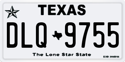 TX license plate DLQ9755