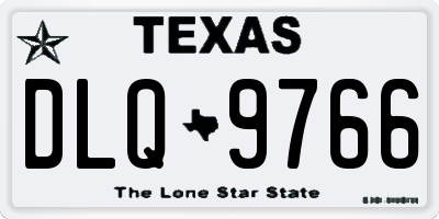 TX license plate DLQ9766
