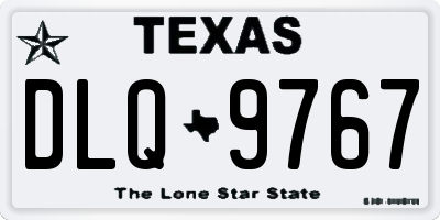 TX license plate DLQ9767