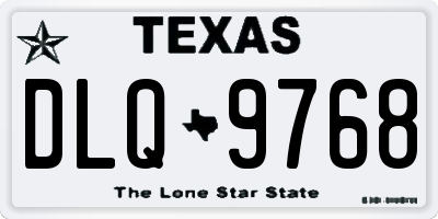 TX license plate DLQ9768