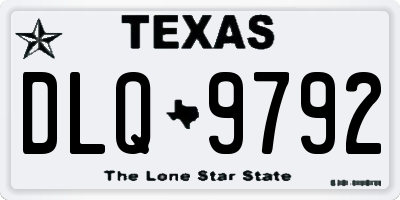 TX license plate DLQ9792
