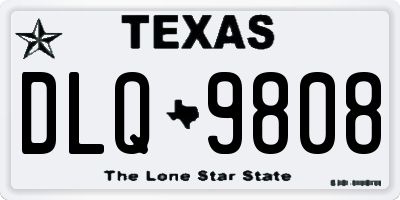 TX license plate DLQ9808