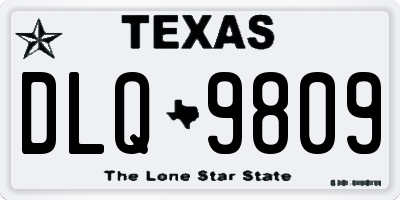 TX license plate DLQ9809