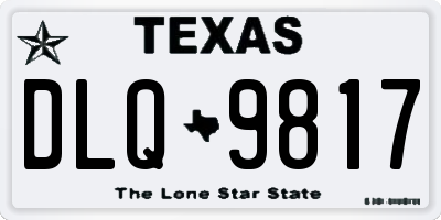 TX license plate DLQ9817