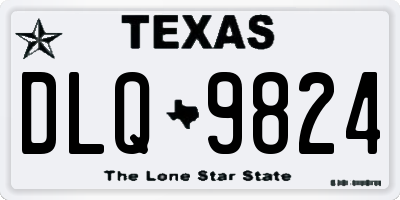TX license plate DLQ9824