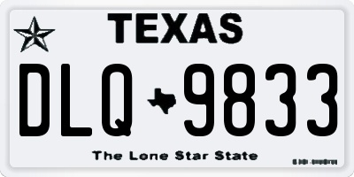 TX license plate DLQ9833