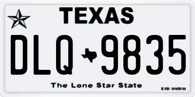 TX license plate DLQ9835