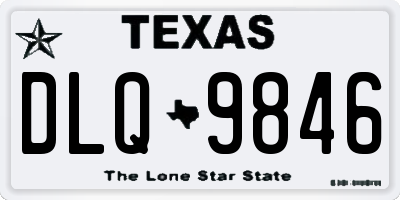 TX license plate DLQ9846