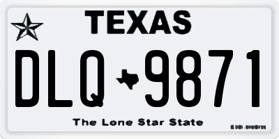 TX license plate DLQ9871