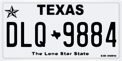 TX license plate DLQ9884