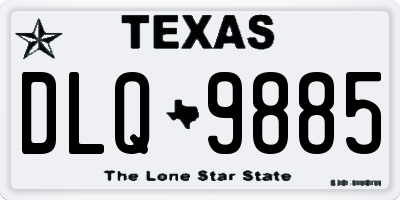 TX license plate DLQ9885