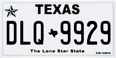 TX license plate DLQ9929