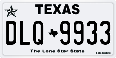 TX license plate DLQ9933