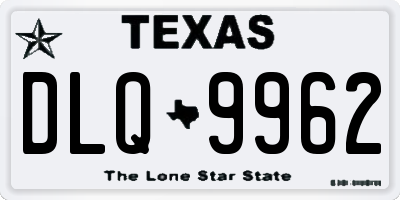TX license plate DLQ9962