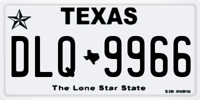 TX license plate DLQ9966
