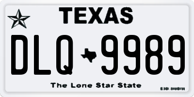 TX license plate DLQ9989