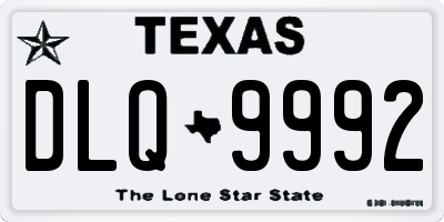 TX license plate DLQ9992