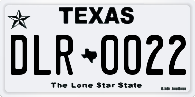 TX license plate DLR0022