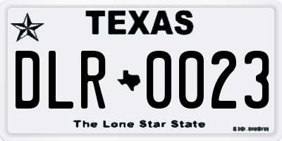 TX license plate DLR0023