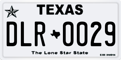 TX license plate DLR0029
