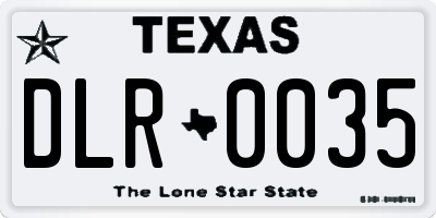 TX license plate DLR0035