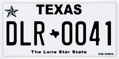 TX license plate DLR0041