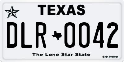 TX license plate DLR0042