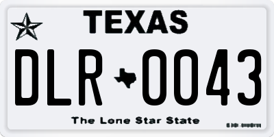 TX license plate DLR0043