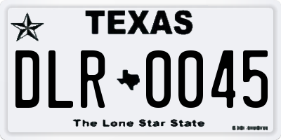 TX license plate DLR0045
