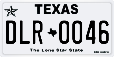 TX license plate DLR0046