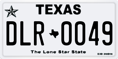 TX license plate DLR0049