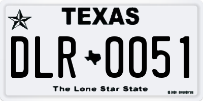 TX license plate DLR0051