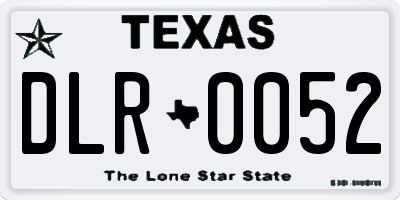 TX license plate DLR0052