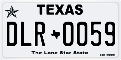 TX license plate DLR0059