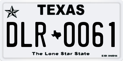 TX license plate DLR0061