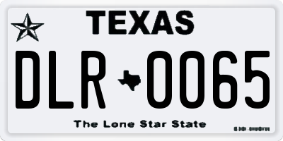 TX license plate DLR0065