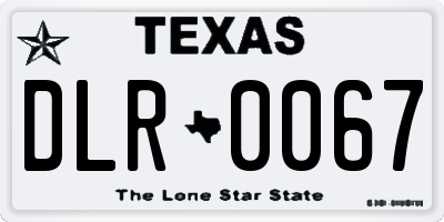 TX license plate DLR0067