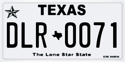 TX license plate DLR0071