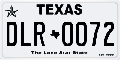 TX license plate DLR0072
