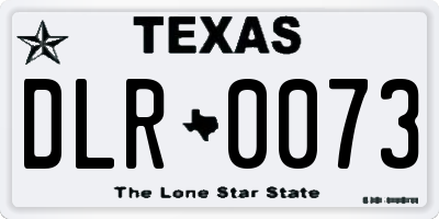TX license plate DLR0073