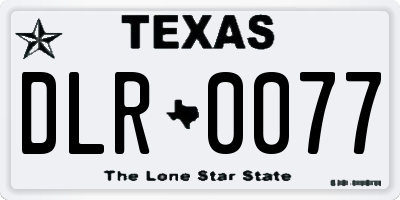 TX license plate DLR0077