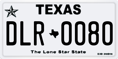 TX license plate DLR0080