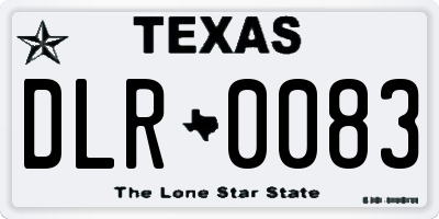 TX license plate DLR0083
