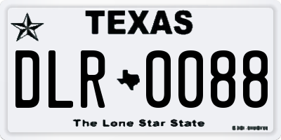 TX license plate DLR0088