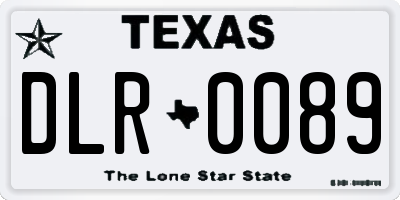 TX license plate DLR0089