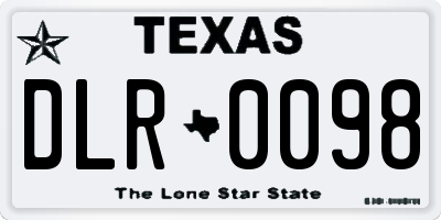 TX license plate DLR0098