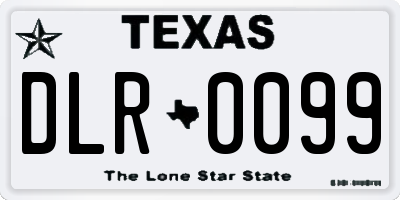 TX license plate DLR0099